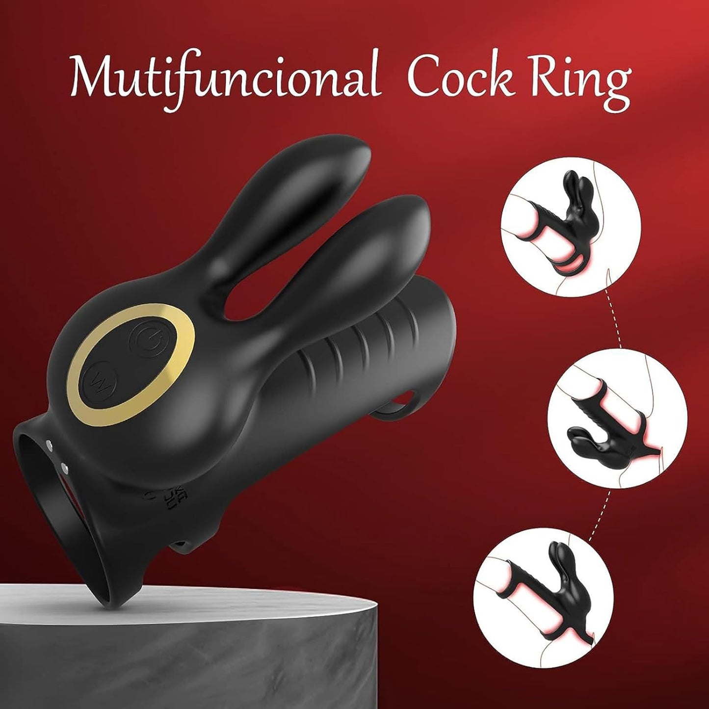 Cock ring couple vibrator penis vibrator with remote control with 10 vibrations 