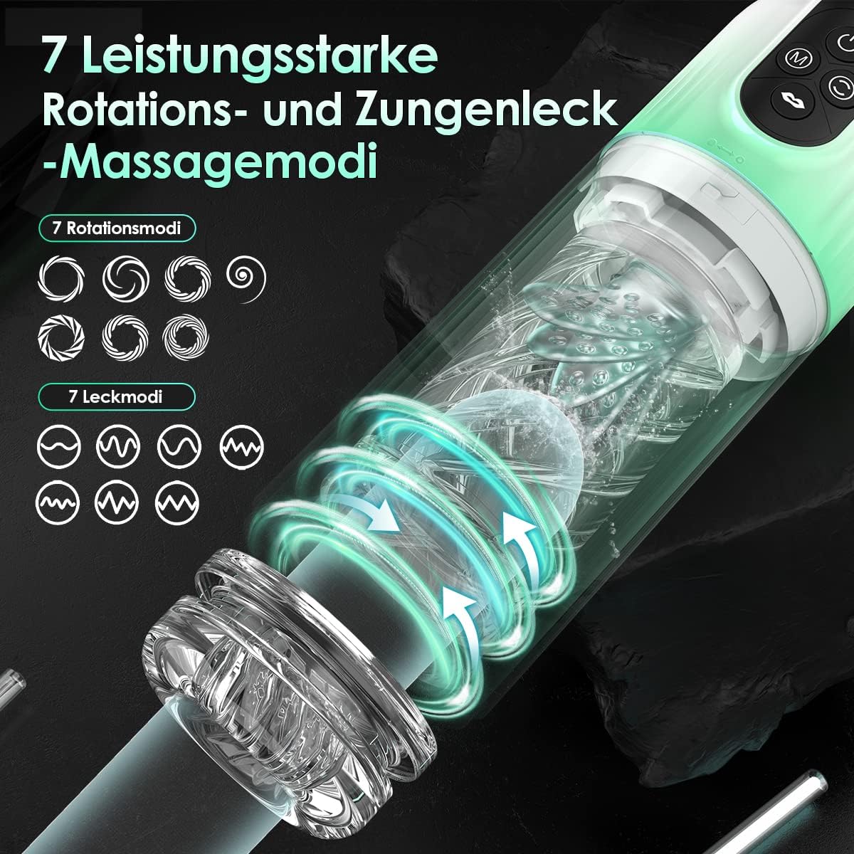 Masturbating for Men Electric Masturbator with 7 suction modes and 7 rotation modes 