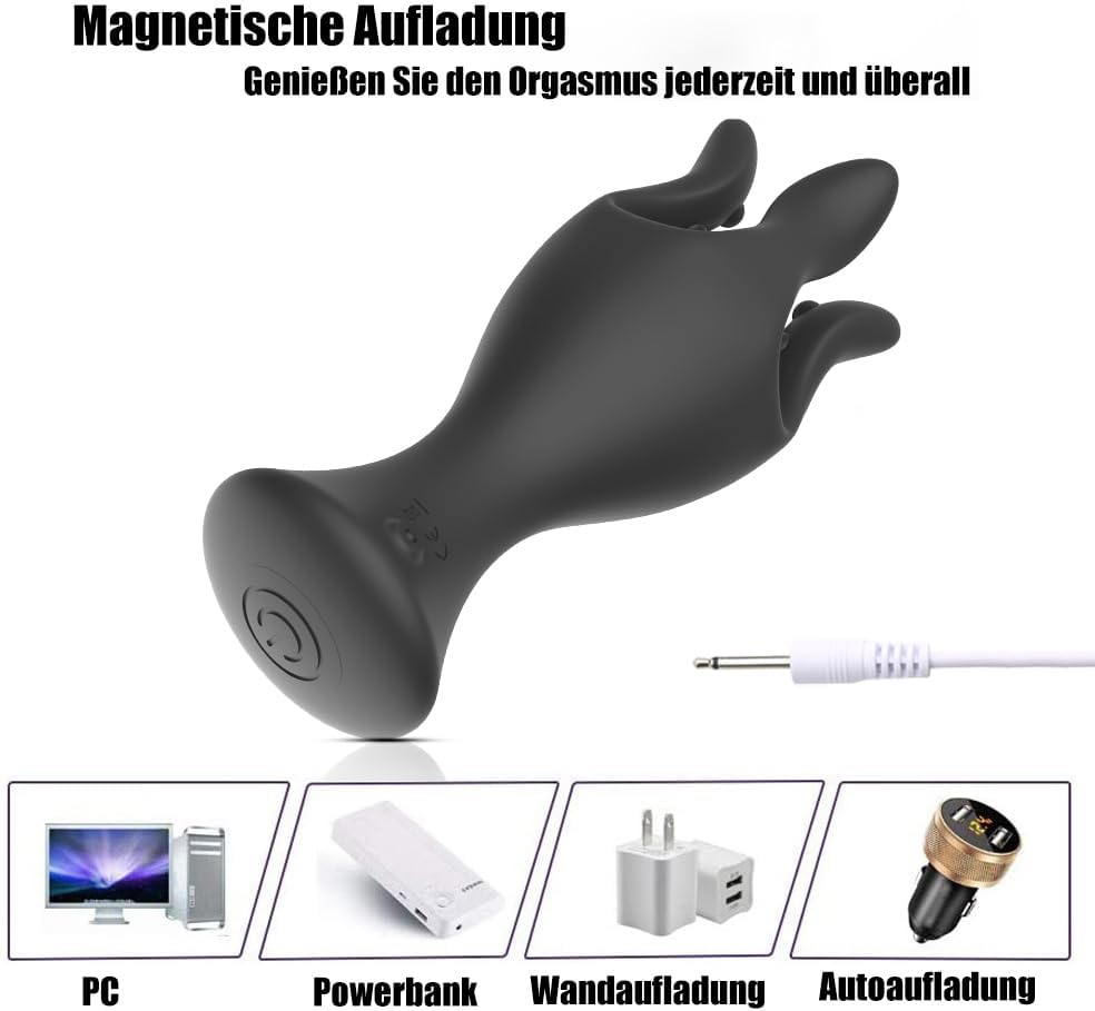 2 in 1 Penismassagegerät Elektrischer Penistrainer Masturbieren mit 9 Vibrationsmodi