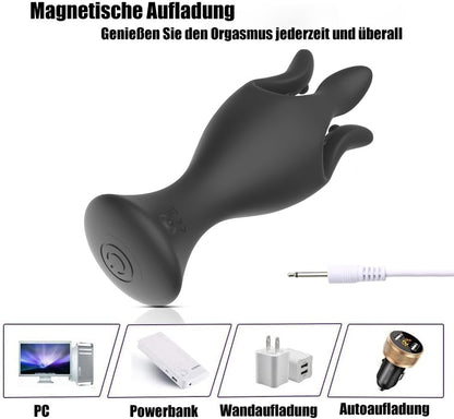 2 in 1 Penismassagegerät Elektrischer Penistrainer Masturbieren mit 9 Vibrationsmodi