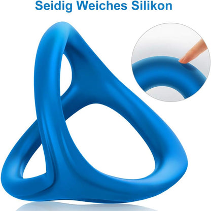 Premium triangular penis rings silicone cock ring with scrotum ring belt 