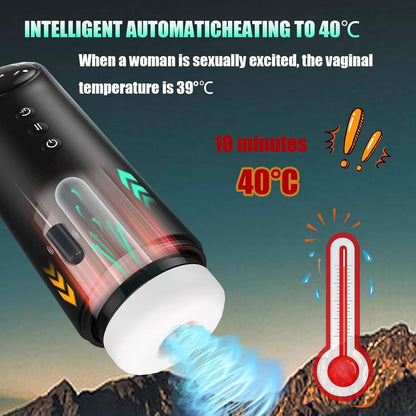 Automatic electric masturbator with 4 suction modes and 4 telescopic modes and heating 