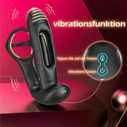 Prostaatstimulatie anaaldildo anale vibrators met 10 flapperende en 10 vibratiestanden 