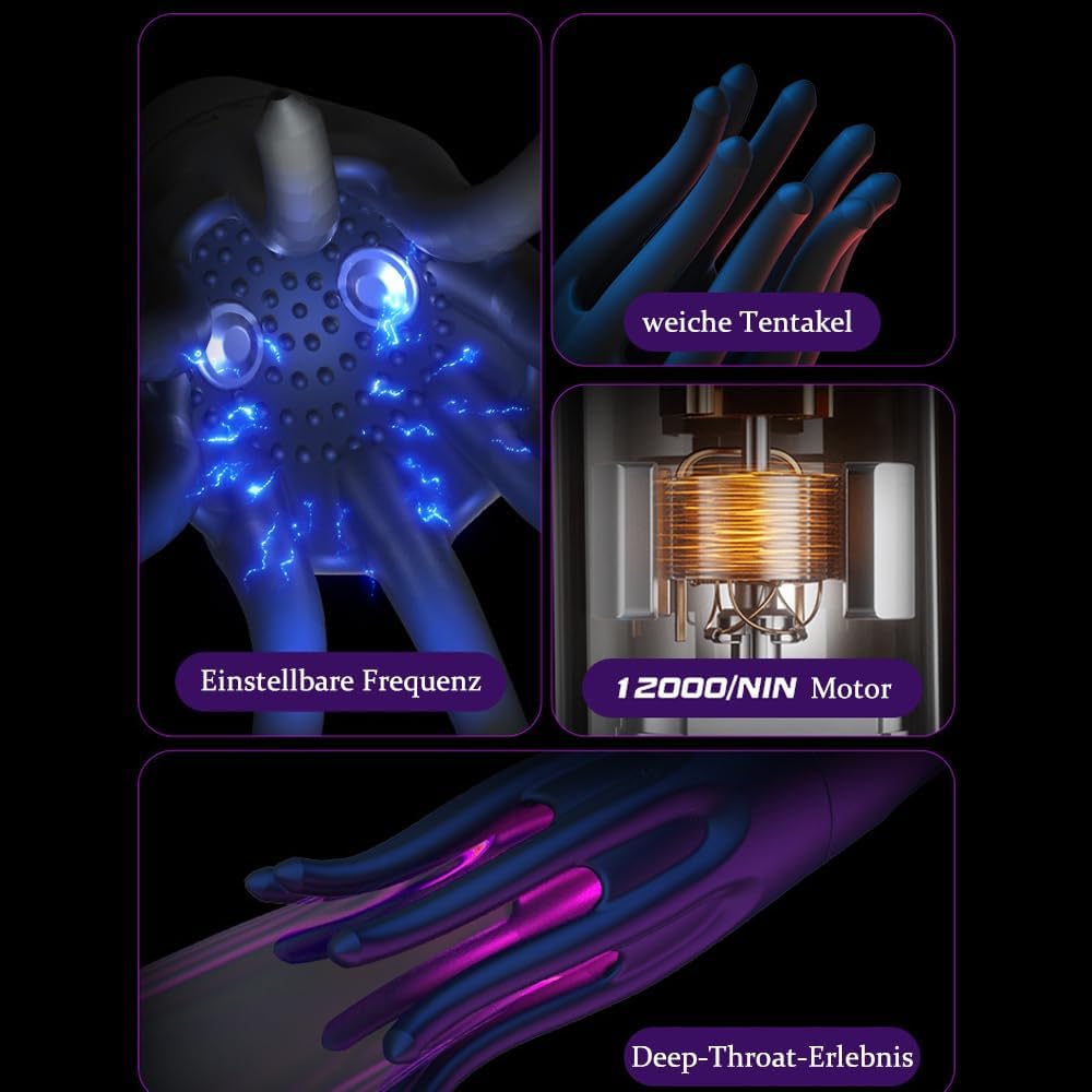 Elektro Schock Penis Trainer Vibrator Masturbatoren mit 10 Vibrationsmodi & 6 Elektrostimulation