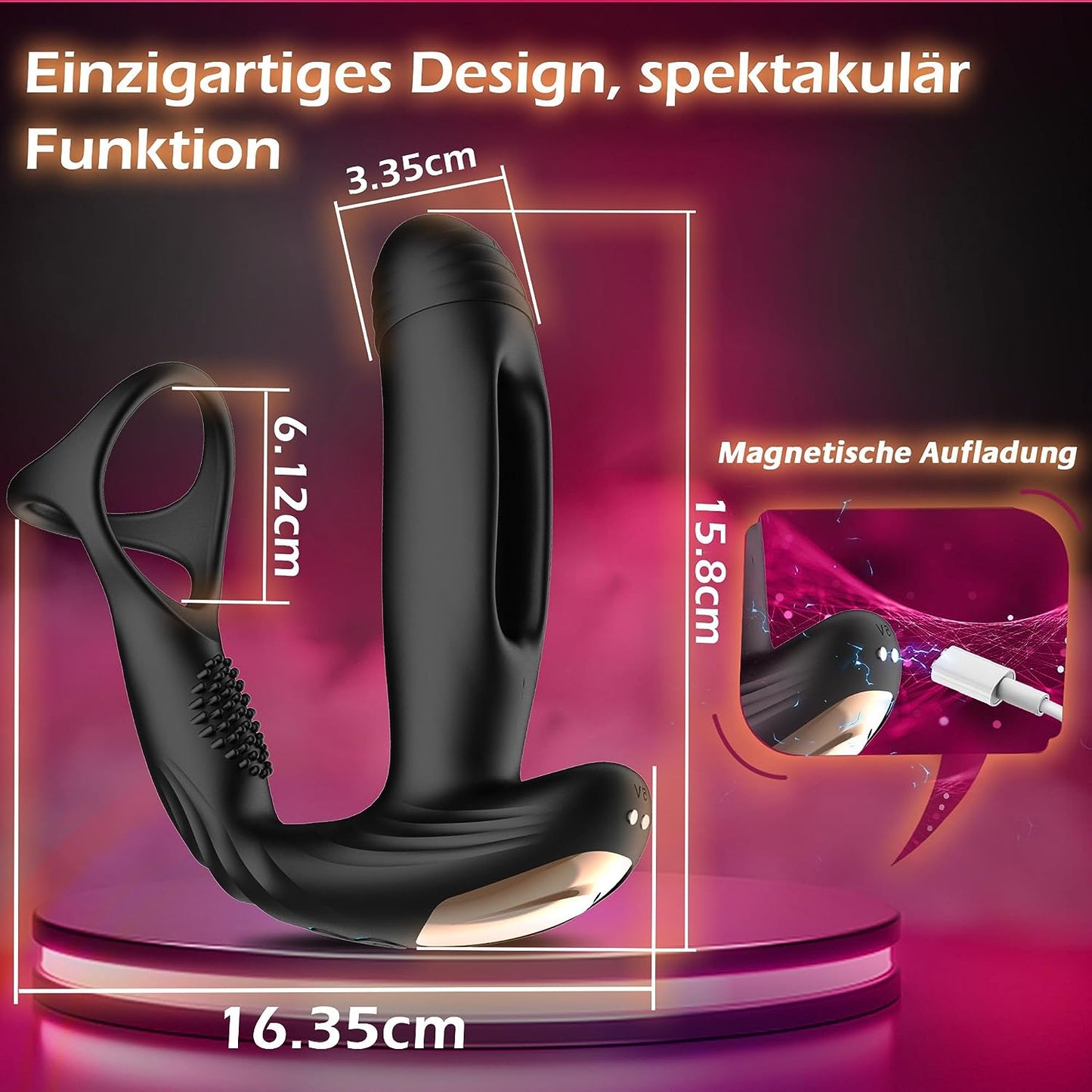 Prostate stimulation anal dildo anal vibrators with 10 flapping and 10 vibration modes 