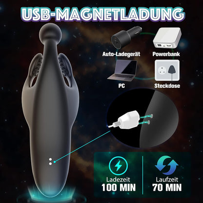 Masturbator Masturberende Eikel Vibratiestimulator met 10 klap- en vibratiemodi 
