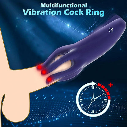 3 in 1 Kraftvolles Eicheltraining Penismassagegerä mit 10 Vibrationsmodi