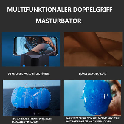 3D multifunctionele elektrische masturbator met 6-frequentie vastpunttelescopisch 