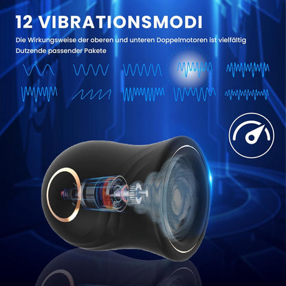 Electric Masturbators Penis Trainer Glans Stimulator with 12 vibration modes 