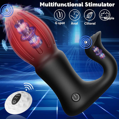 3 in 1 Analspielzeug Prostata Stimulation Analvibrator Analplug mit 10 Vibrationen