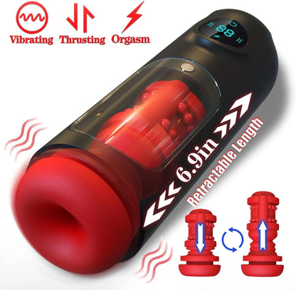 3D Realistic Electric Masturbator Man Hands-Free Cup with 8+1 Modes 