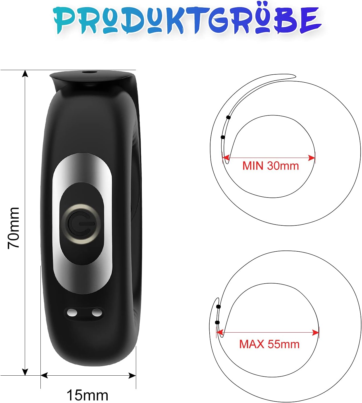 360 ° Stimulieren Vibrierender Penisringe Cockring mit 10 verschiedene starke