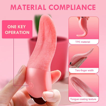 Clitoris tongvibrator G-spot vibrators clitoris tepelstimulator met 10 vibraties 