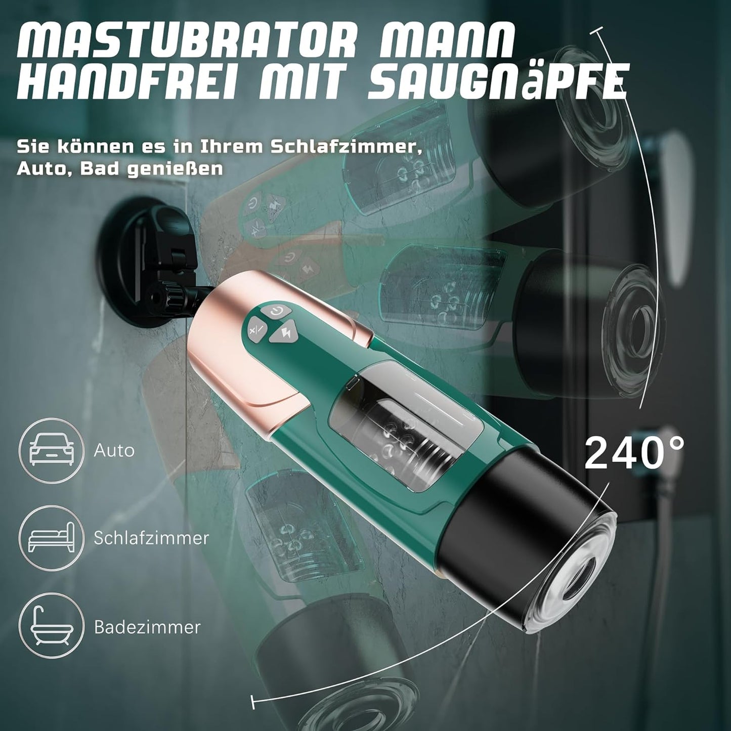 Electric masturbator with 7 modes telescopic function and rotating 