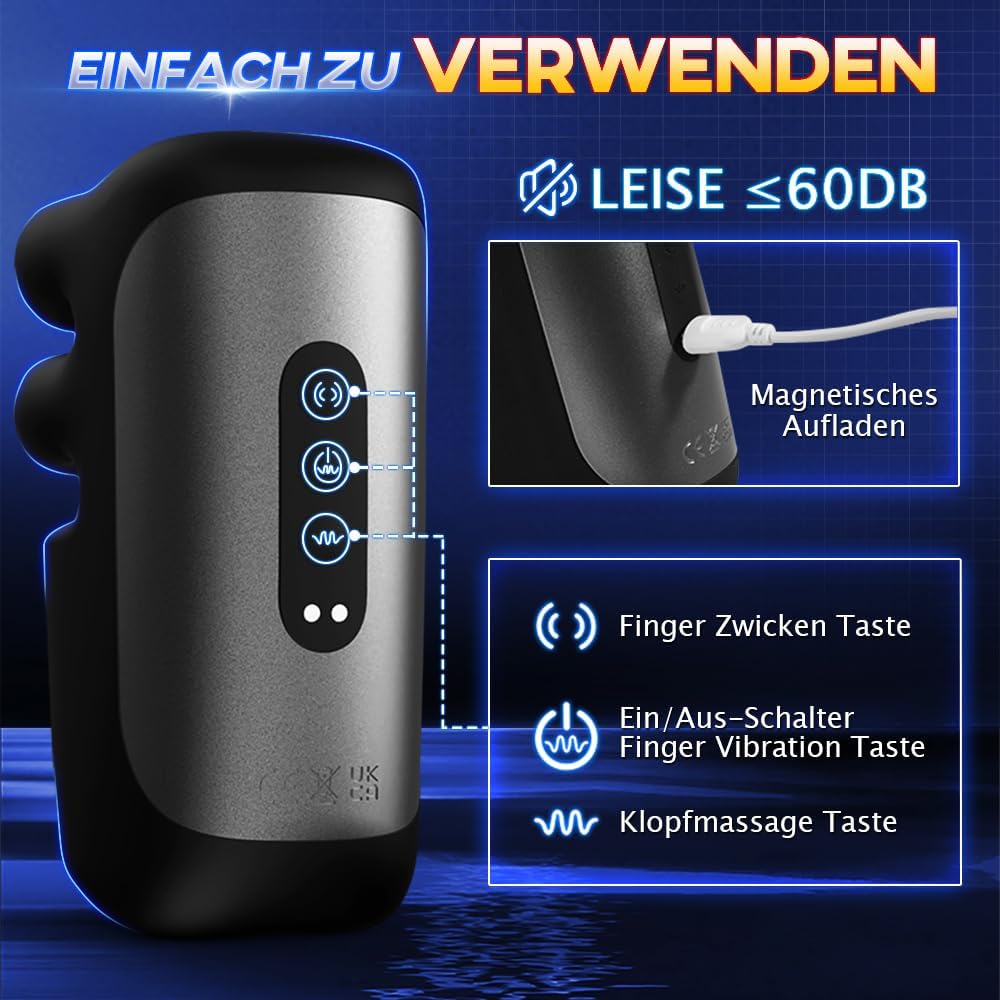 3 in 1 Innovativer Masturbieren  Penis Trainer mit 10 Vibrationen