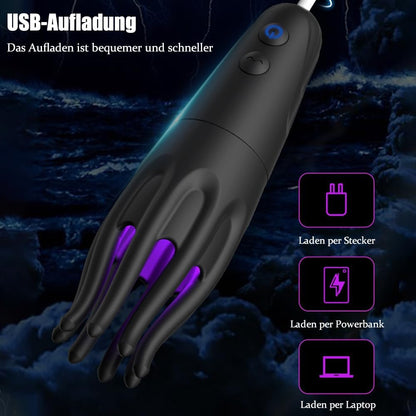 Elektro Schock Penis Trainer Vibrator Masturbatoren mit 10 Vibrationsmodi & 6 Elektrostimulation