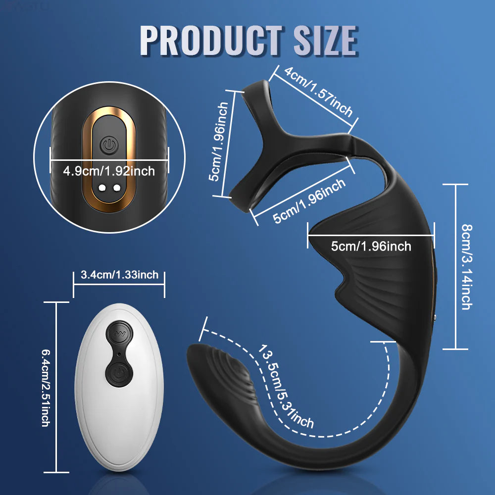 Penisringvibrator Prostata mit Fernbedienung & 10 10 Vibrationsmodi