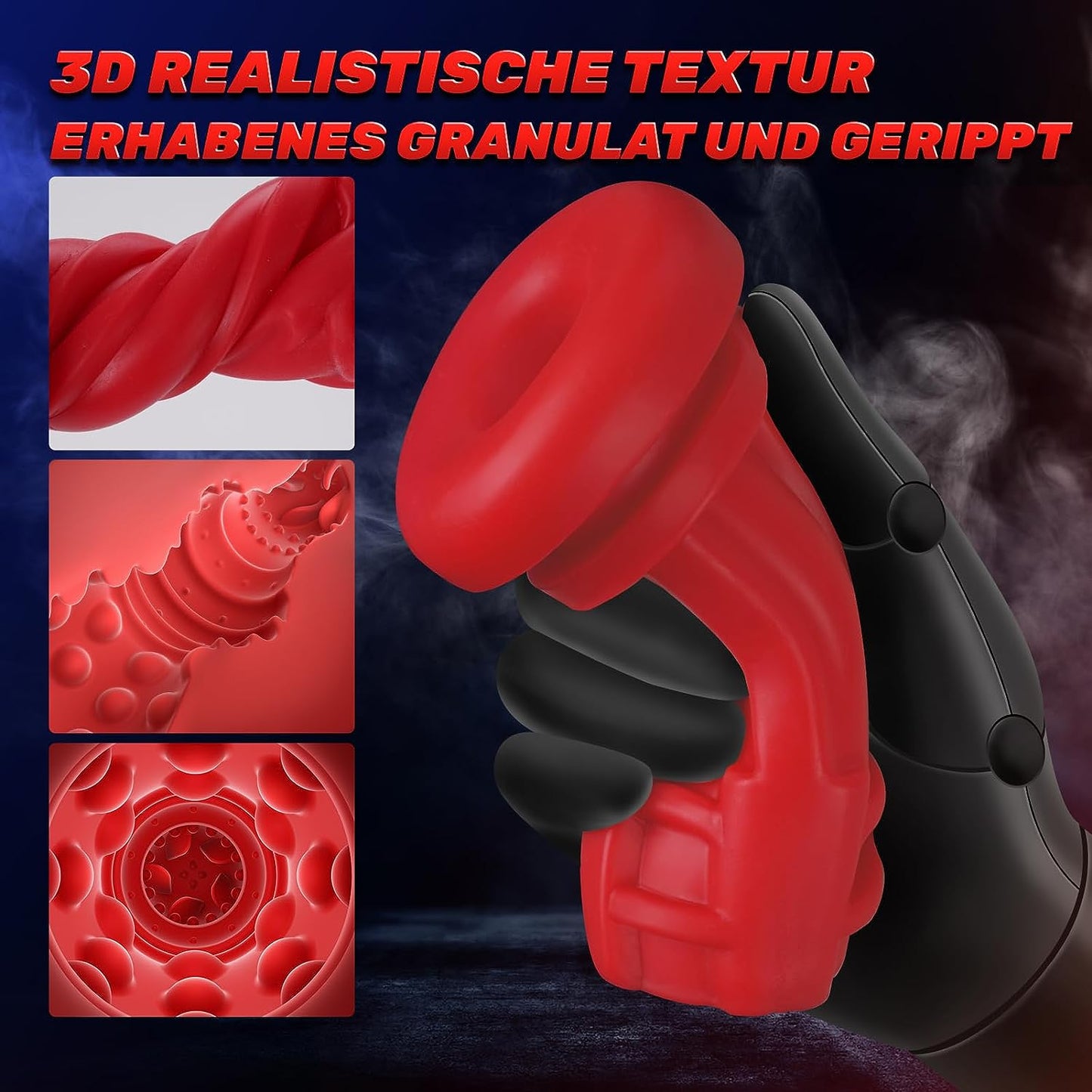 LCD display electric masturbator with 9 suction modes and vibration modes