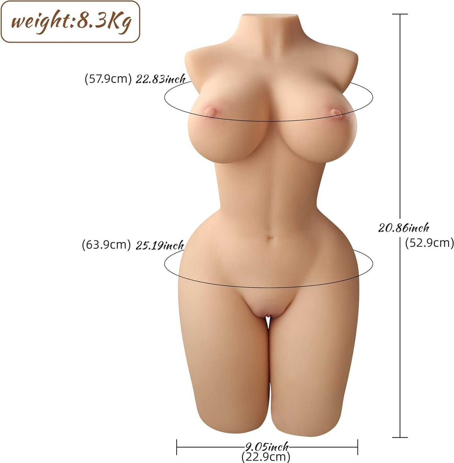 3-in-1 sekspop met 3D-vagina realistische sekspop 