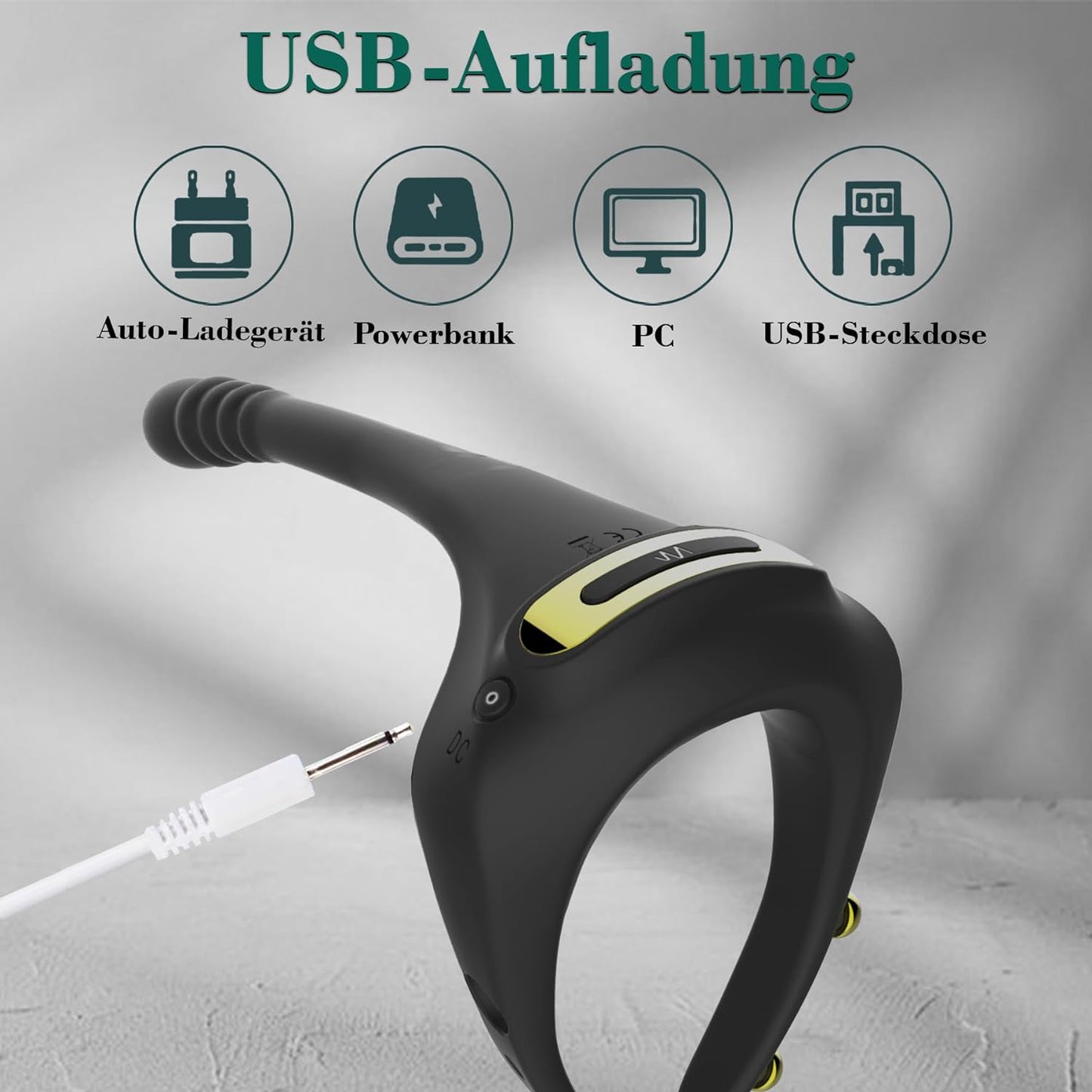 3-in-1 multifunctional vibrator penis ring prostate stimulation with 10 vibration modes 