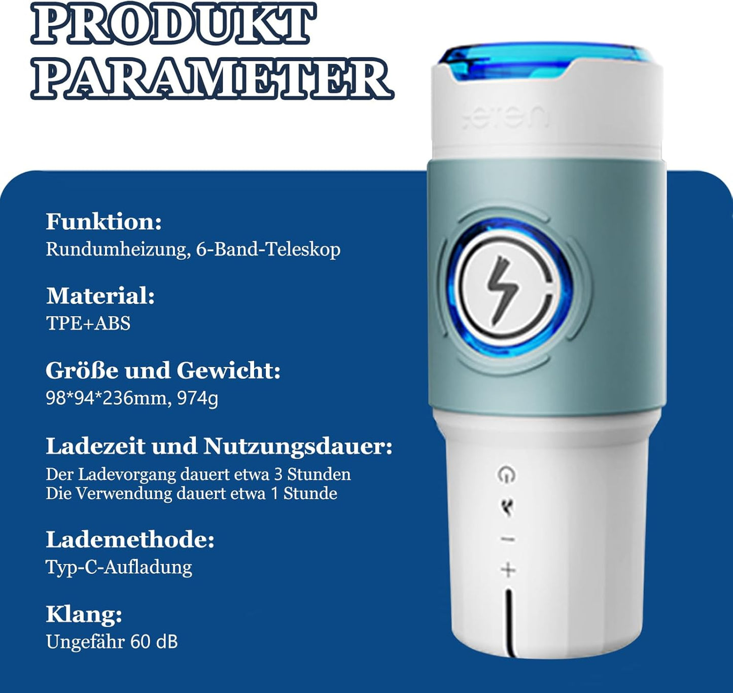 Leten 4 in 1 Automatische Masturbieren mit 6 Vibrationsmodi 6 Saugmodi Heizfunktion