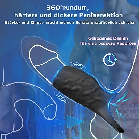 360° Rundum Flüssigsilikon Penishülle Penisring Cockring