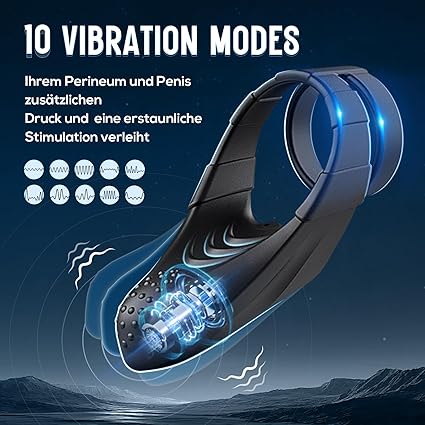 Dual Penisring Penishülle Vibrator mit 10 Vibrationsmodi