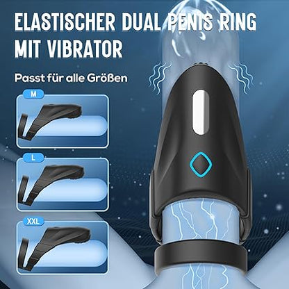 Dual Penisring Penishülle Vibrator mit 10 Vibrationsmodi